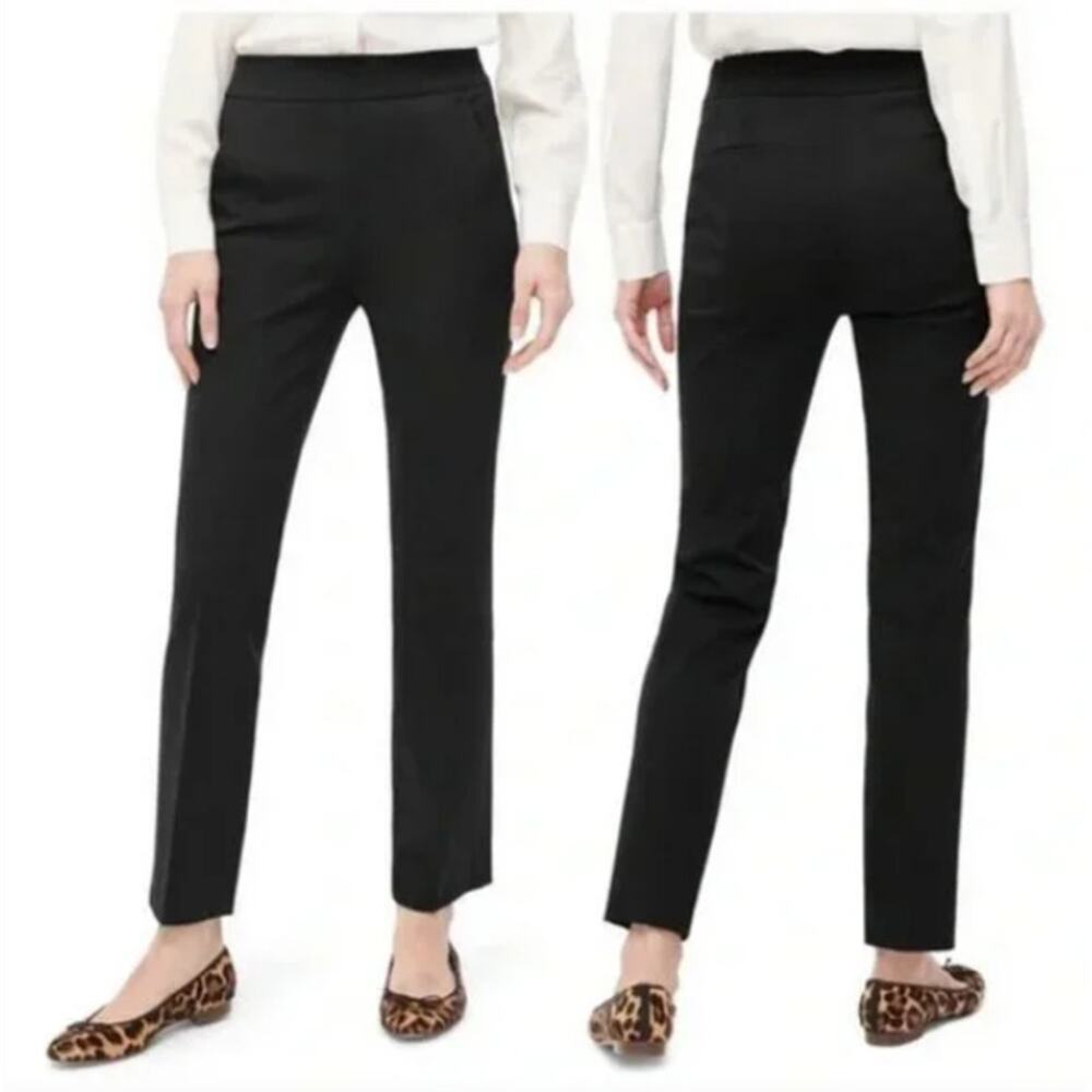 J. Crew Remi Pant in Black Bi-Stretch Cotton Size 12